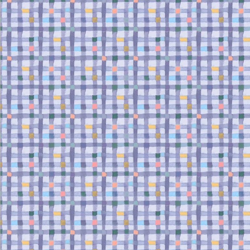 Cats Around Town Pawsome Plaid Cornflower from Windham Fabrics