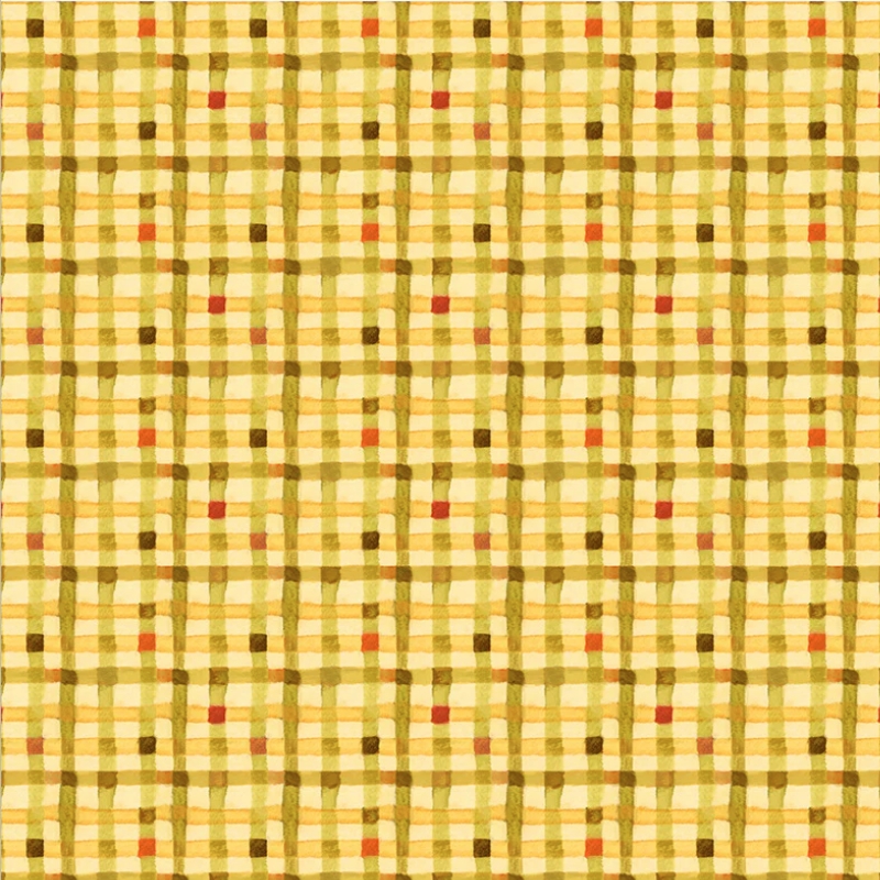 Cats Around Town Pawsome Plaid Mellow Yellow from Windham Fabrics