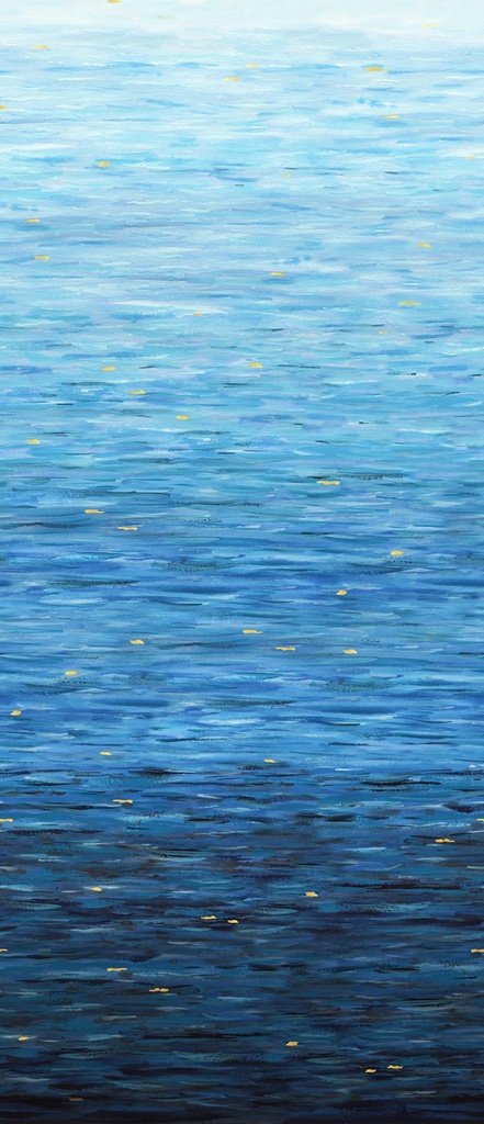 Go with the Flow 108" Watercolor Ombre Sapphire from Studio E