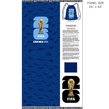 FIFA Backpack Panel USA Blue from Northcott Fabrics