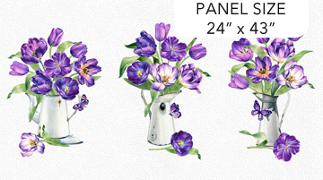 Tulip Garden Tulip Panel from Northcott Fabrics