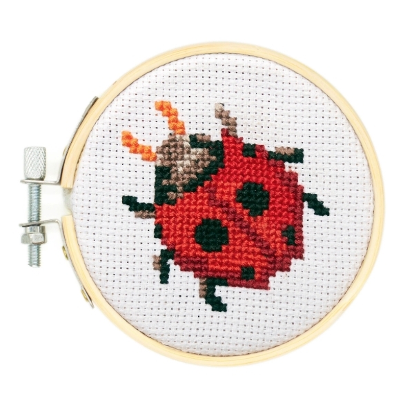 Ladybug Mini Cross Stitch Kit from Kikkerland