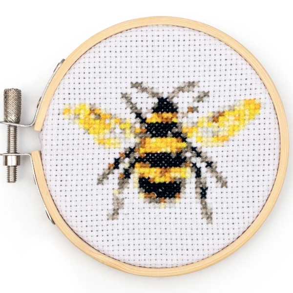 Bee Mini Cross Stitch Kit from Kikkerland