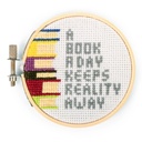 A Book a Day Mini Cross Stitch Kit from Kikkerland