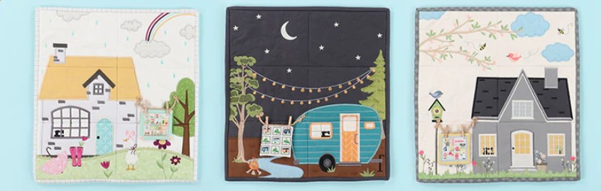 Home Sewn Tiling Scenes: Volume 1 Machine Embroidery Pattern from Kimberbell