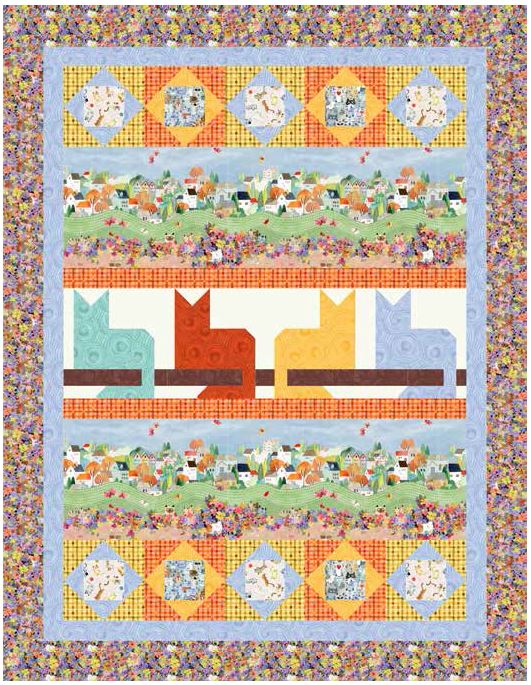 Meow Town Quilt by Windham Fabrics