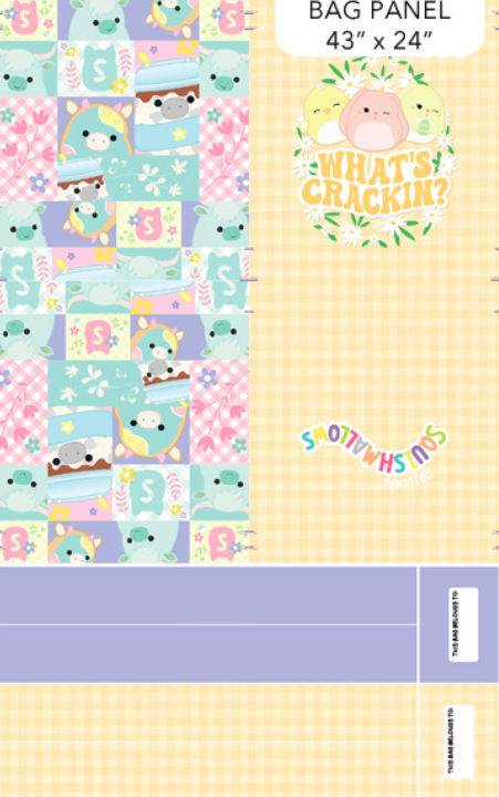Springtime Squishmallow Bag Panel
