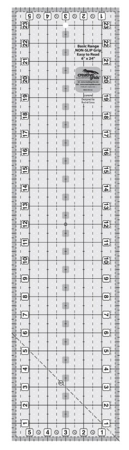 Creative Grids Quilt Ruler Basic Range Rectangle 6" x 24"