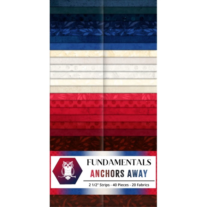 Fundamentals Anchors Away Strip Pack from White Owl Textiles
