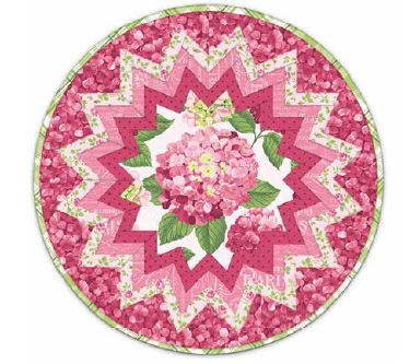 Pink Hydrangea Point of View Folded Star Table Topper
