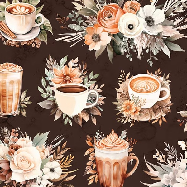Coffee Time Main Brown from Riley Blake Designs