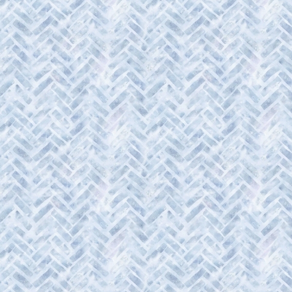 Nature's Serenade Herringbone Tiles Blue by Susan Winget for Lumin Fabrics