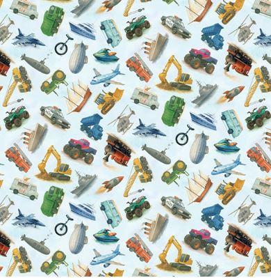 Things That Go from A to Z Quilt Backing Kit