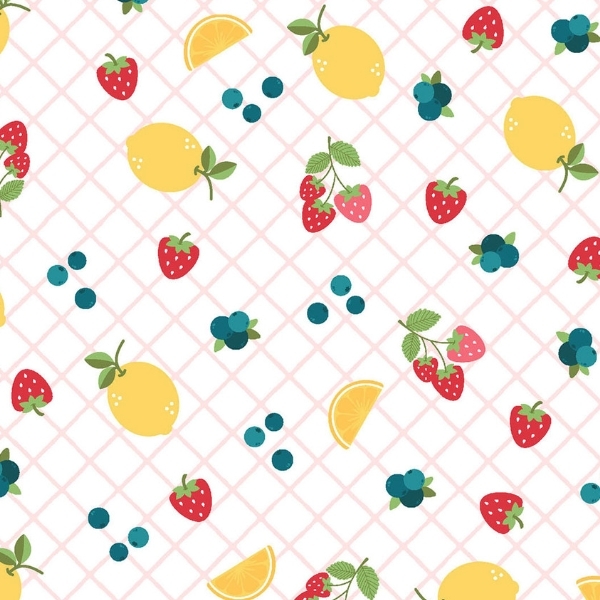Sippin' on Sunshine Fruits White by Kimberbell for Maywood Studios