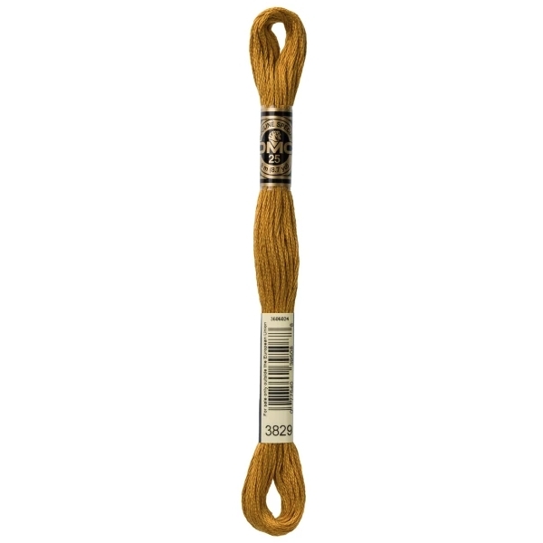 DMC Embroidery Floss Very Dark Old Gold 3829