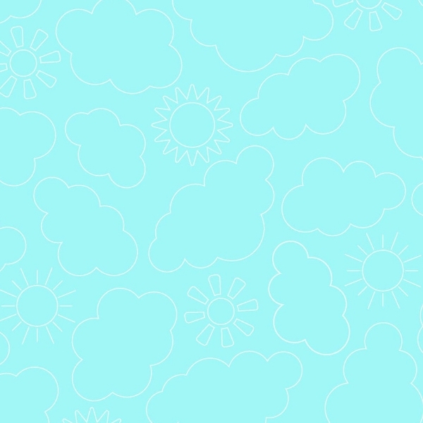 Sippin' On Sunshine Sunny Skies Aqua Blue by Kimberbell for Maywood Studio