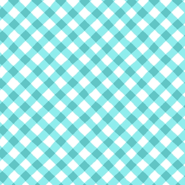 Sippin' On Sunshine Bias Gingham Aqua Blue by Kimberbell for Maywood Studio