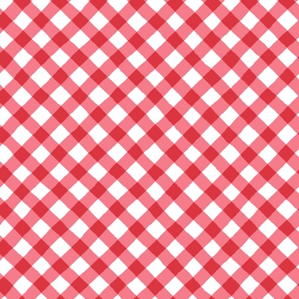 Sippin' On Sunshine Bias Gingham Red by Kimberbell for Maywood Studio