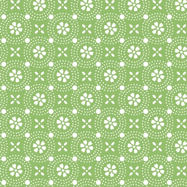 Sippin' On Sunshine Dotted Circles Green by Kimberbell for Maywood Studio