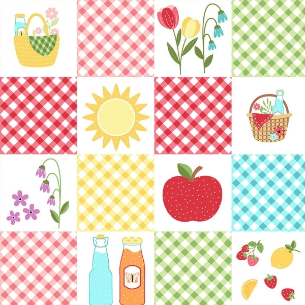 Sippin' On Sunshine Picnic Quilt Multi by Kimberbell for Maywood Studio