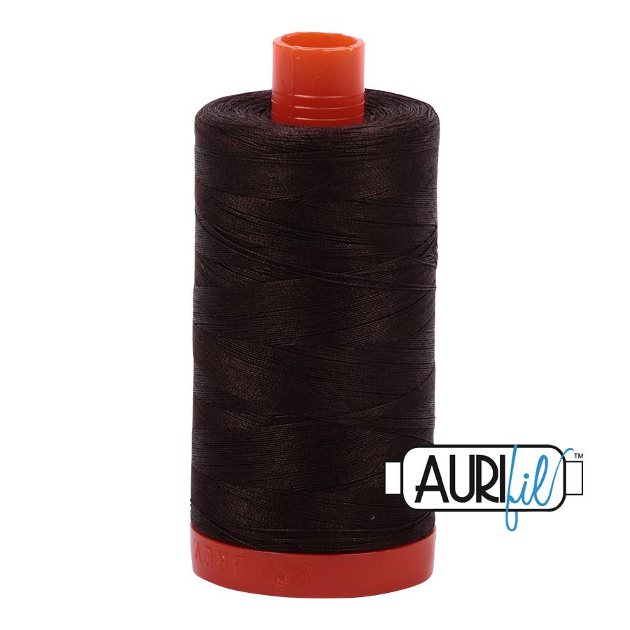 Aurifil 50 wt. Thread - Very Dark Bark 1130