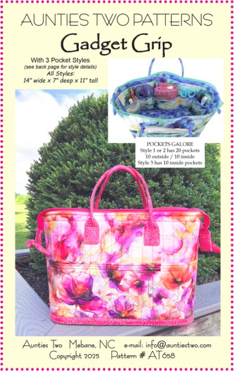 Gadget Grip Bag Pattern by Carol McLeod for Aunties Two
