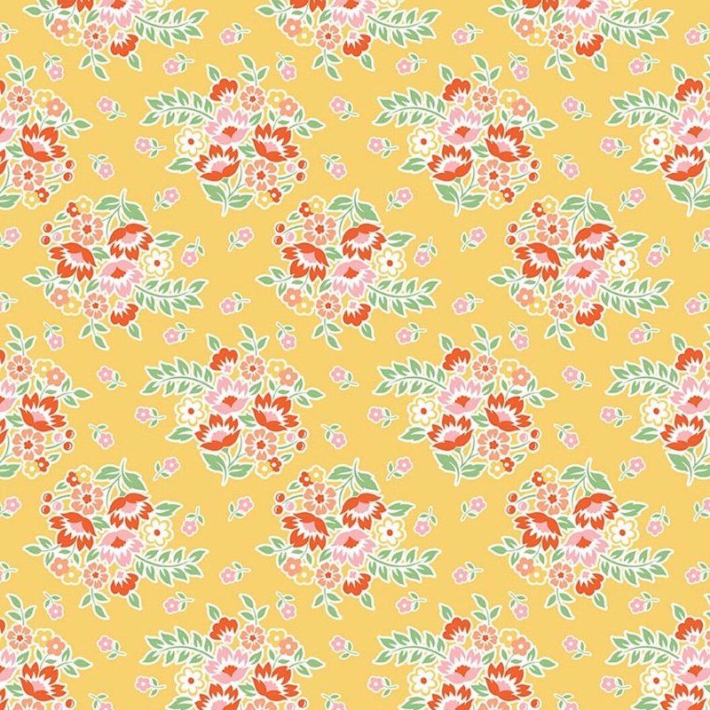 Peach Cobbler Posy Yellow from Riley Blake