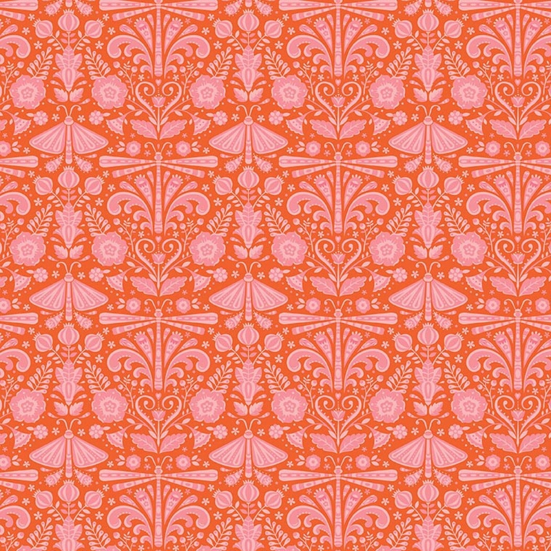 Peach Cobbler Field Study Orange from Riley Blake
