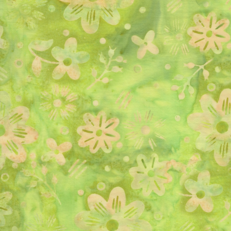 Spring Fling Batik Garden Green Pistachio from Lumin Fabrics