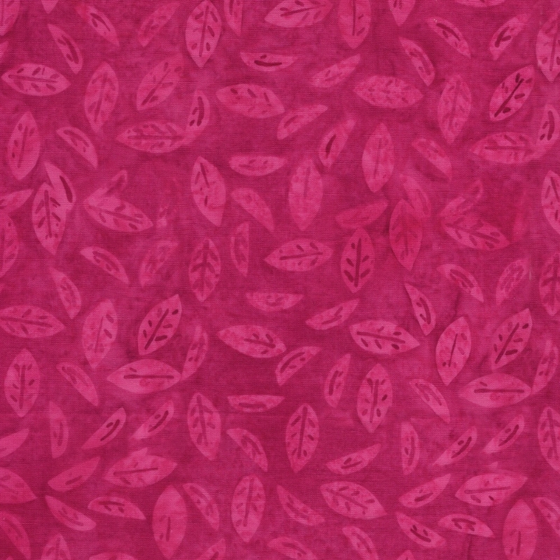 Spring Fling Batik Leaves Pink Valentino from Lumin Fabrics