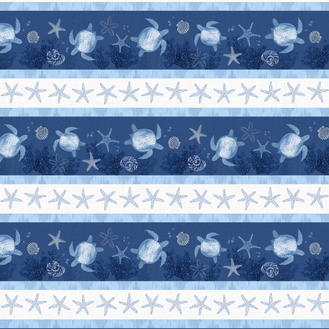 Take Me to The Sea Repeating Stripe Multi by PDR Studios for Lumin Fabrics