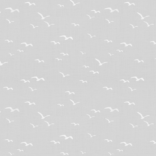 Take Me to The Sea Seagulls Gray by PDR Studios for Lumin Fabrics
