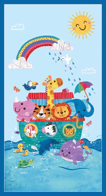 Noah and Friends Panel by Lindsey Sagar for Blank Quilting