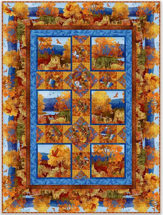 All Blue Ridge Shop Hop Mountain Quilt from In the Beginning