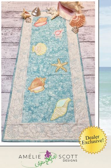 On the Beach Tablerunner Machine Emb Kit