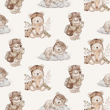 Soaring Dreams Bears Cream from Northcott Fabrics
