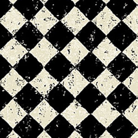 Haunted Hollow Distressed Check Black and Bone from Northcott Fabrics