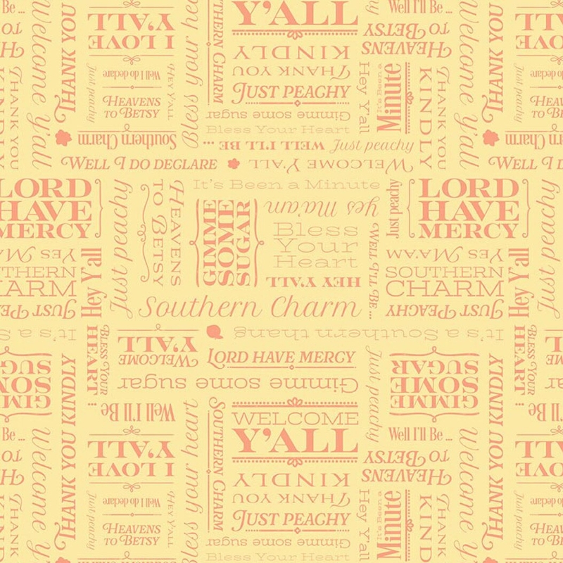 Southern Charm Text Yellow from Riley Blake