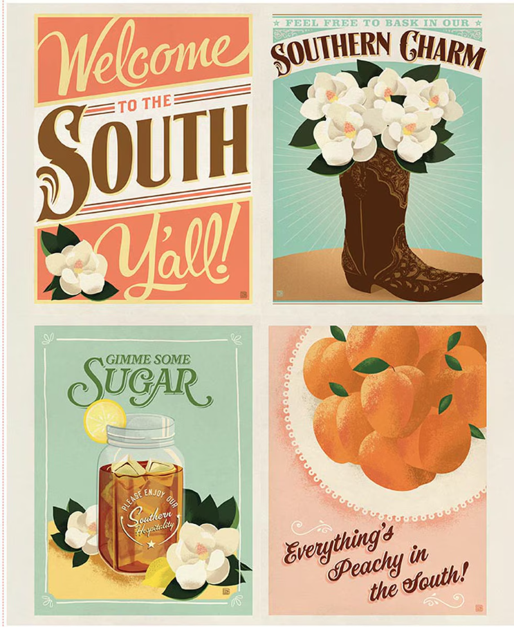 Southern Charm Pillow Panel from Riley Blake