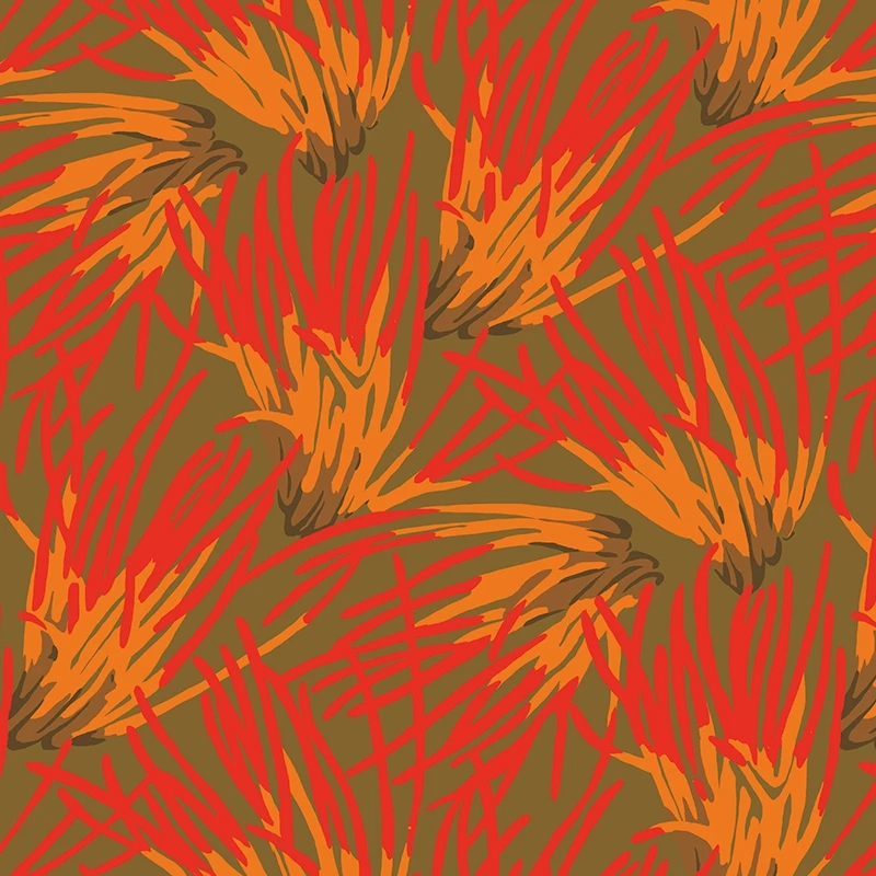 Forage Fungi Olive from Free Spirit Fabrics