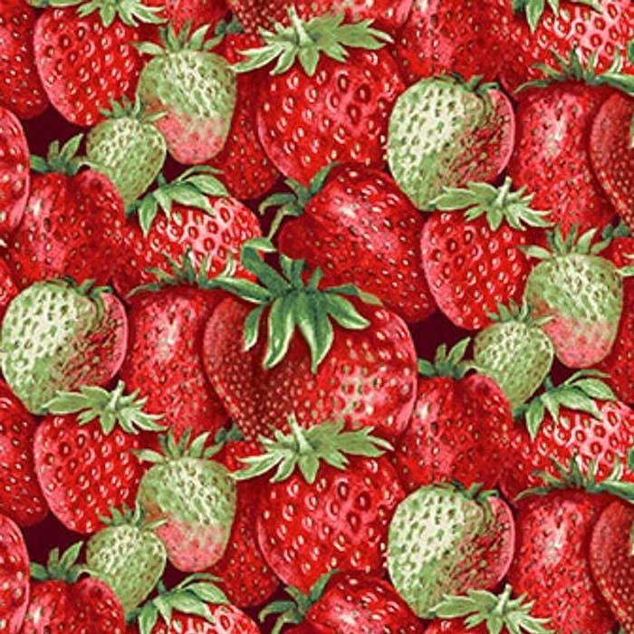 Berry Besties Packed Strawberries Red & Green from Henry Glass