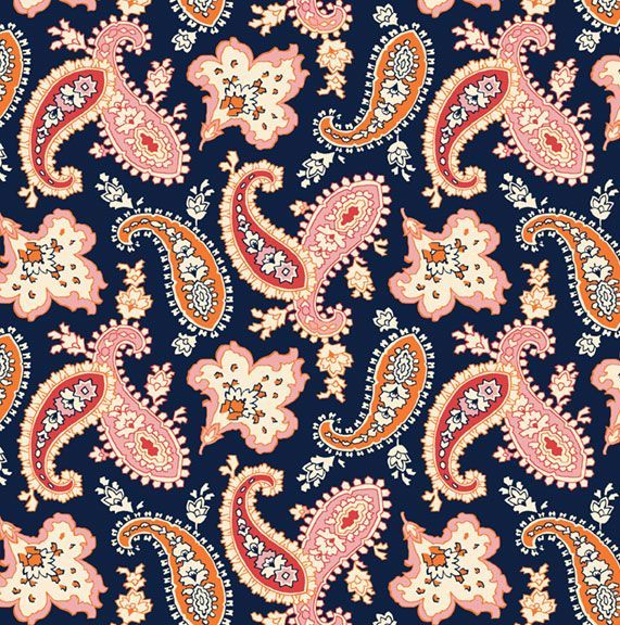 Sanibel Island Paisley Navy from Marcus Fabrics