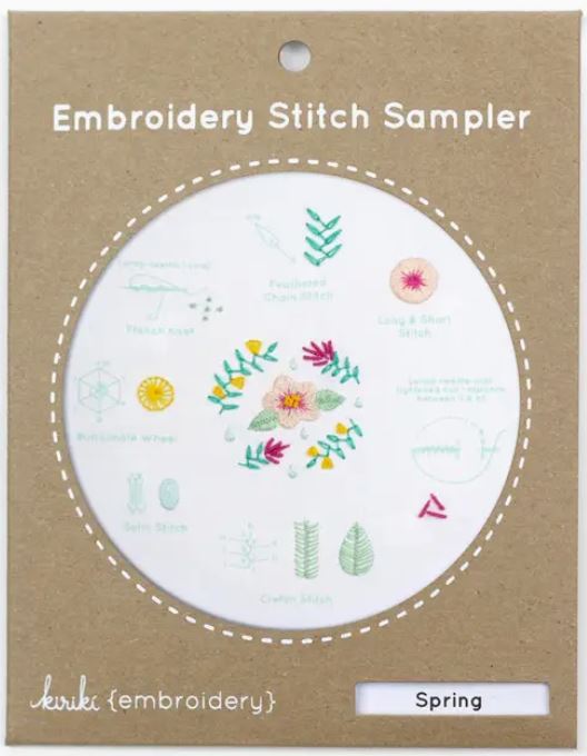 Embroidery Stitch Sampler Spring by Kiriki