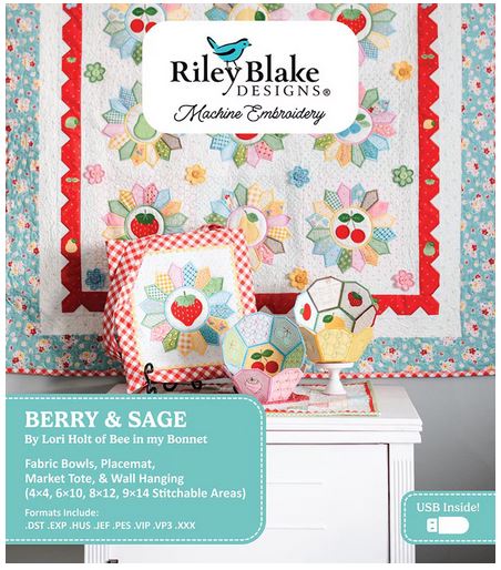 Berry & Sage Machine Embroidery Designs by Lori Holt