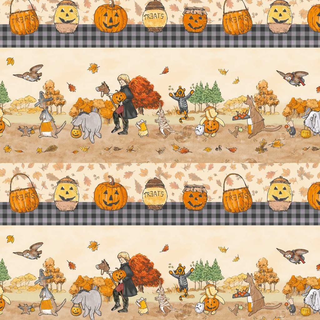Haunted Acre Wood Trick or Treat Yellow Stripe from Studio E