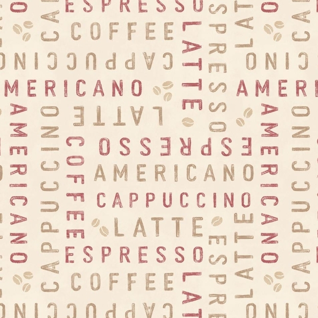 Coffee and Co Cream and Red Coffee Words from Lumin Fabrics