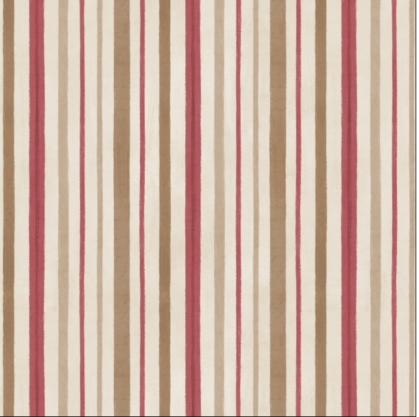 Coffee and Co Red and Cream Stripes from Lumin Fabrics