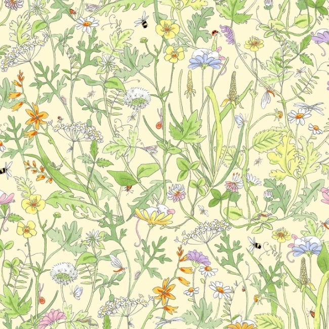 Mouseplay Meadow Butter from Clothworks Fabric