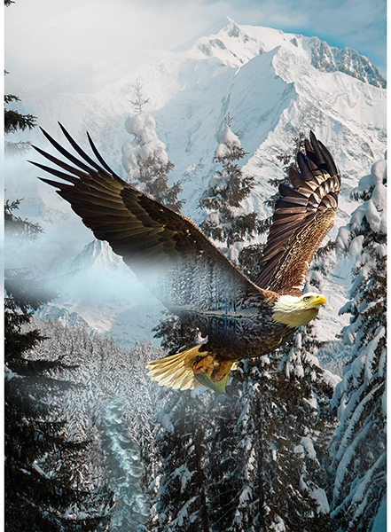 Call Of The Wild Awakening Panel from Hoffman Fabrics