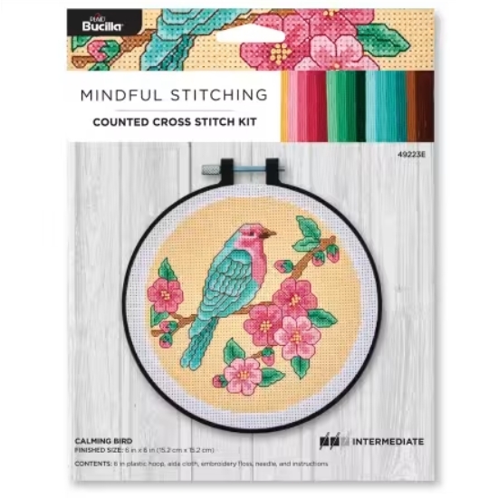 Cross Stitch Kit Calming Bird from Bucilla